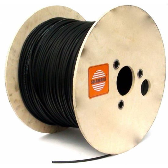 Cablu solar 6mm2 - Tambur 500m Negru